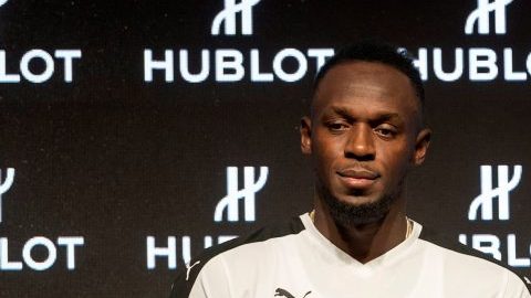 El atleta jamaicano Usain Bolt durante la Feria de relojes y joyas 'Baselworld', en Basilea, Suiza. (Foto: EFE/ Georgios Kefalas)