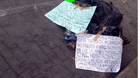 El grupo criminal dejó narcomensajes. / Agencia Reforma.