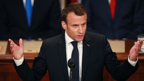 Macron realizó una visita de Estado a Estados Unidos.