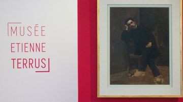 Autorretrato de Étienne Terrus en el museo que lleva su nombre.