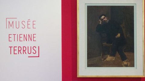 Autorretrato de Étienne Terrus en el museo que lleva su nombre.