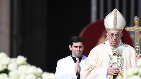 El papa Francisco en el Domingo de Resurrección.