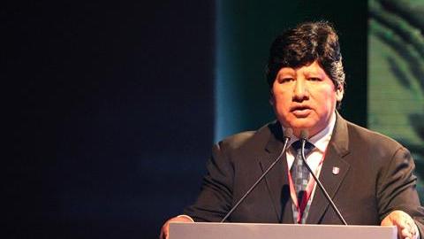 Edwin Oviedo, presidente Federación Peruana de Fútbol. EFE