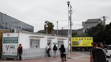 Un puesto de atención a migrantes en Tijuana, Baja California.
