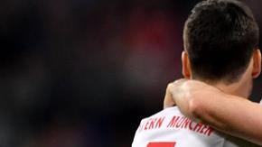 Jugadores del Bayern Munich celebran el triunfo ante el Bayer Leverkusen que les dio el pase a la final de la Copa de Alemania. (Foto: EFE/ Sascha Steinbach)