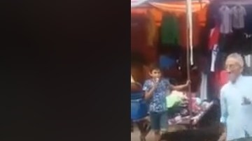 El hombre sorprendió a los presentes con sus pasos.