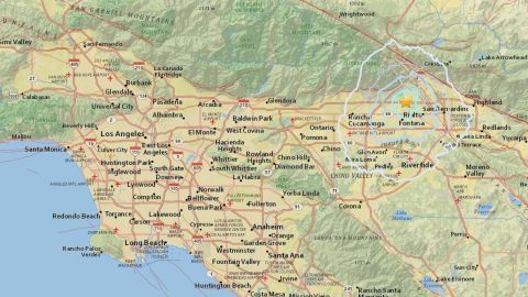 La estrella señala el epicentro del sismo.