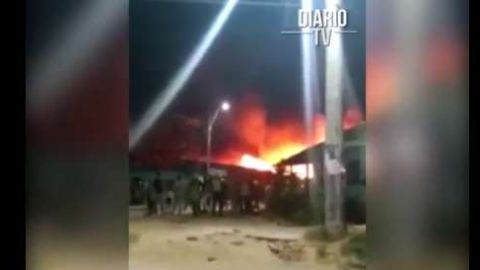 El fuego afectó nueve viviendas.