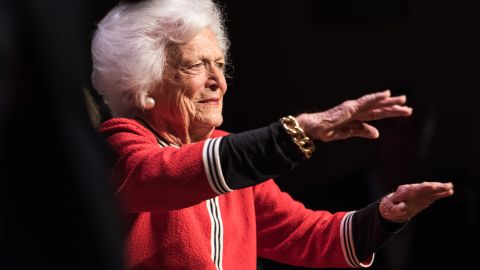 Barbara Bush en un evento de la campaña de Jeb Bush, en 2016.