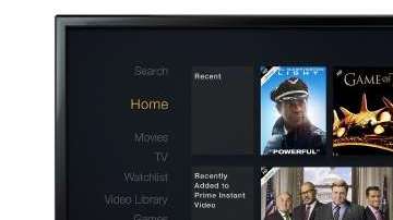 El dispositivo de televisión Amazon FireTV, una pequeña caja negra para colocar junto al televisor.