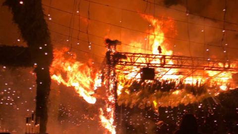 El fuego terminó con el día más importante de los recién casados.