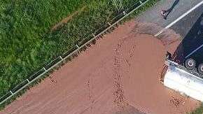 Seis carriles quedaron bloqueados hacia y desde la capital