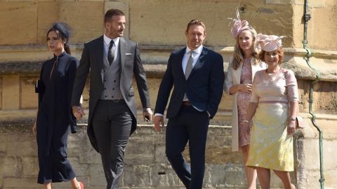 La presencia de David Beckham y Victoria causó revuelo en la Boda Real