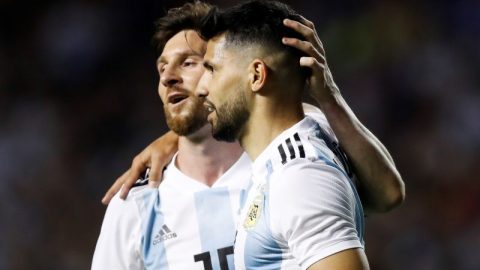 Messi y Agüero le dieron a Argentina la victoria ante Haití este martes. (Foto: EFE/David Fernández)