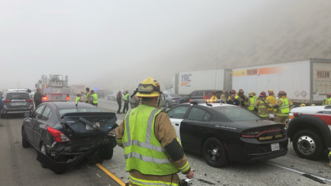 La niebla contribuyó al accidente.