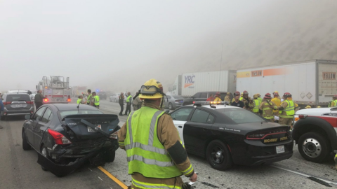 La niebla contribuyó al accidente.