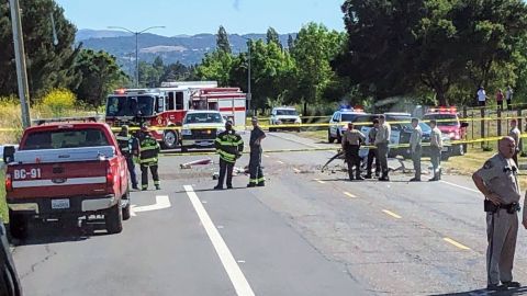 Las autoridades cerraron la carretera para la investigación.