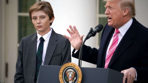 Barron Trump tiene pocas apariciones públicas.