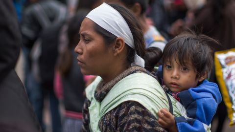 La caravana migrante en la frontera sur. Getty Images