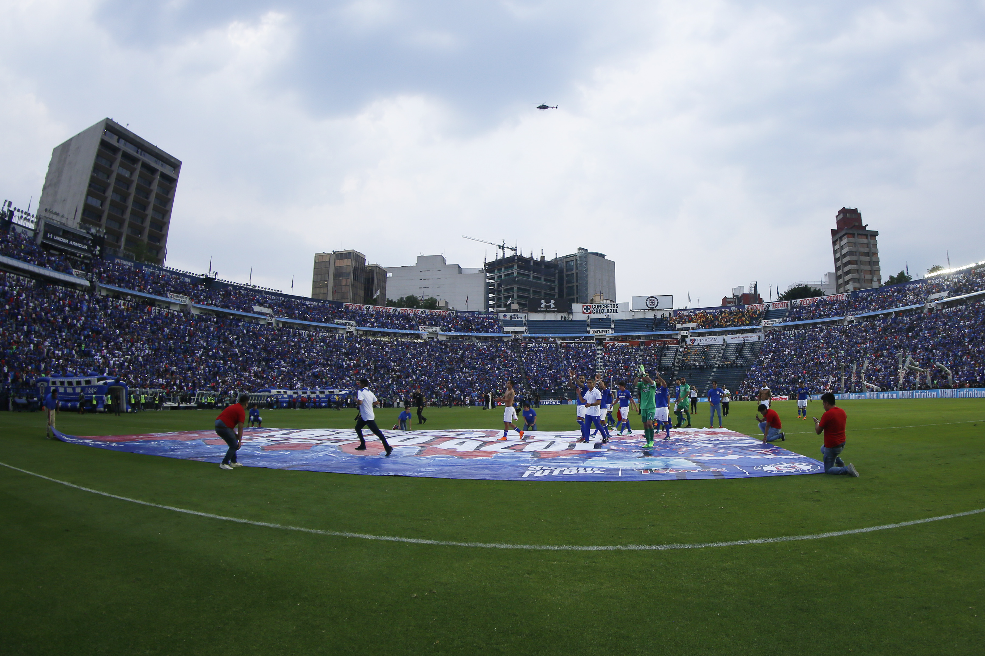 El estadio Azul aún se encuentra intacto