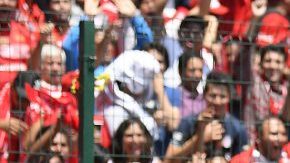 Fernando Uribe del Toluca festeja su triplete ante los Xolos de Tijuana. (Foto: Imago7/Etzel Espinosa)