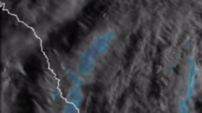 El huracán Harvey en una imagen infrarroja captada el 25 de agosto de 2017.