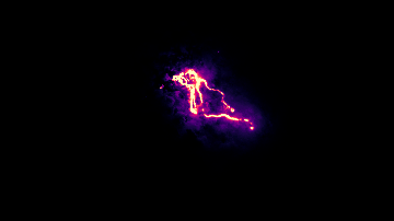 El flujo de lava del volcán Kilauea visto en la noche del 23 de mayo de 2018.