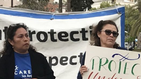 El grupo pedía la protección de las madres inmigrantes.
