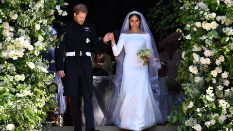 Meghan Markle junto al príncipe Harry.