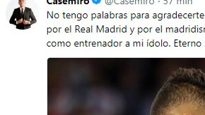 Futbolistas enviaron mensajes de agradecimiento a Zidane en Twitter