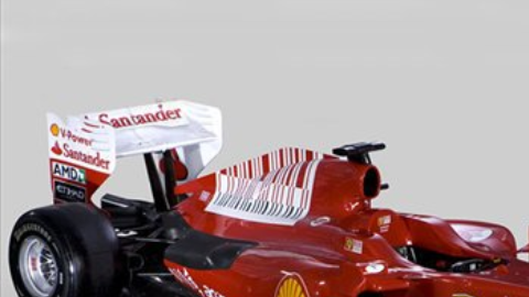 Un Ferrari... con calcomanías.