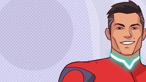 Cristiano Ronaldo en su primera aparición como personaje animado.