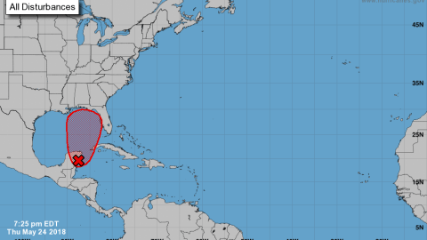 La tormenta tropical se dirige hacia EEUU.