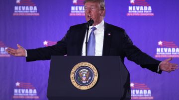 Trump asiste a una convención republicana en Nevada.