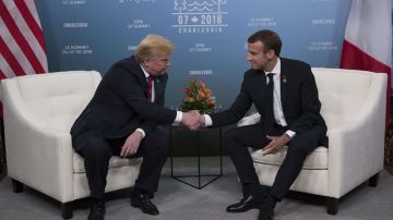 Emmanuel Macron y Donald Trump se reunieron en Canadá.