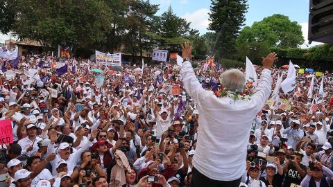 López Obrador lidera las encuestas de intención de voto en México.