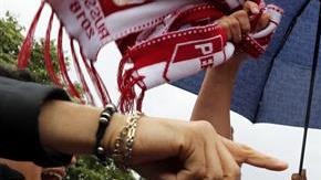 Hinchas peruanos en Rusia. EFE