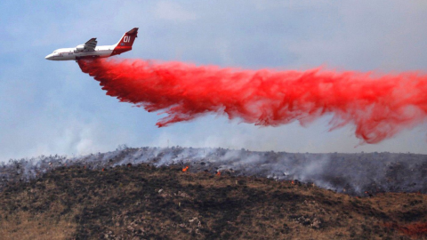 Más de 200 bomberos y varios aviones luchan contra el fuego.