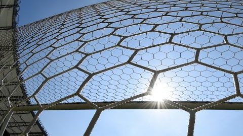 Una de las porterías del estadio Mineirao, donde Brasil fue eliminado por Alemania en 2014.  (Foto: DOUGLAS MAGNO/AFP/Getty Images)