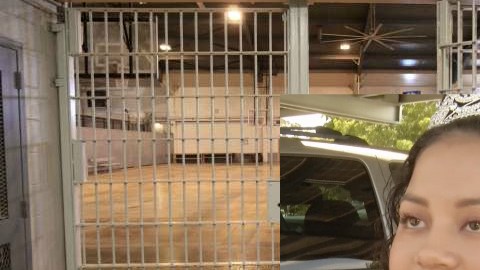 La joven decidió honrar a su padre detenido celebrando de esta forma