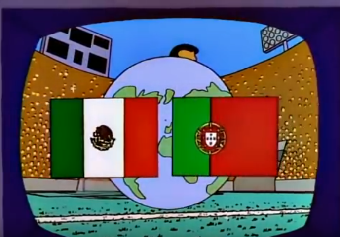 Os Simpsons prevêem México vs.  Portugal na final do Mundial
