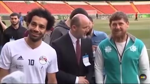 Mohamed Salah y Ramzan Kadyrov, presidente de Chechenia