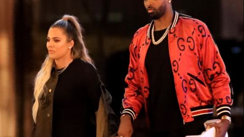 Khloé Kardashian junto a Tristan Thompson.