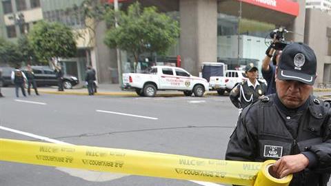 La zona fue acordonada.