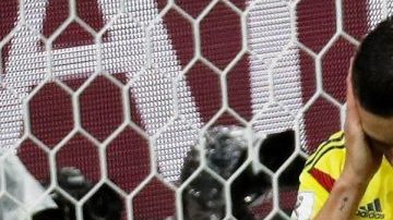 El colombiano Mateus Uribe falló el penalti definitivo ante los ingleses.. (Foto: EPA-EFE/FELIPE TRUEBA)