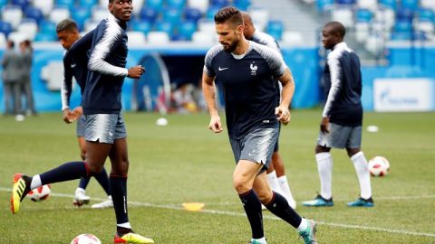 La selección de Francia se prepara para enfrentar los cuartos de final