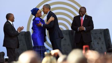 Barack Obama en el homenaje a Mandela. EFE