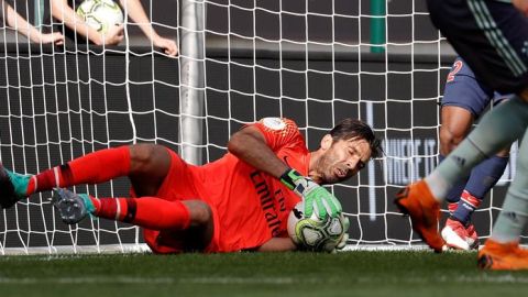 El portero italiano Gianluigi Buffon tuvo una destacada actuación ante el Bayern Munich