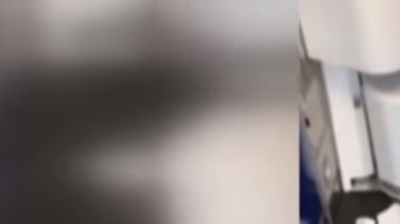 Mujer orina en pasillo del avión