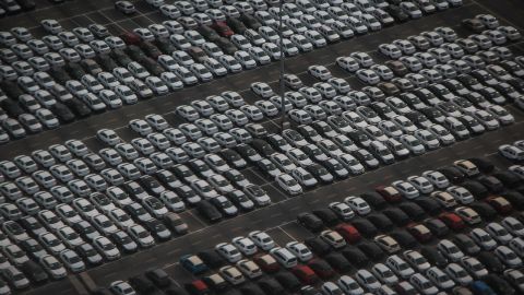 Lotes de autos listos para la venta.